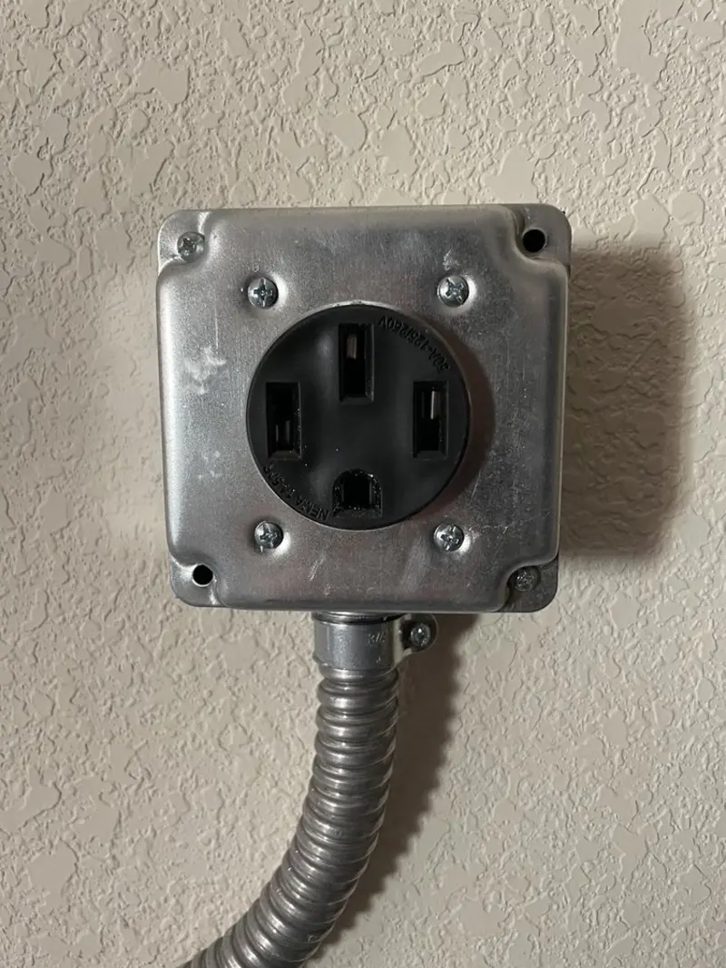 NEMA 14-50 outlet installed for Smart Home Electrical in Centerton